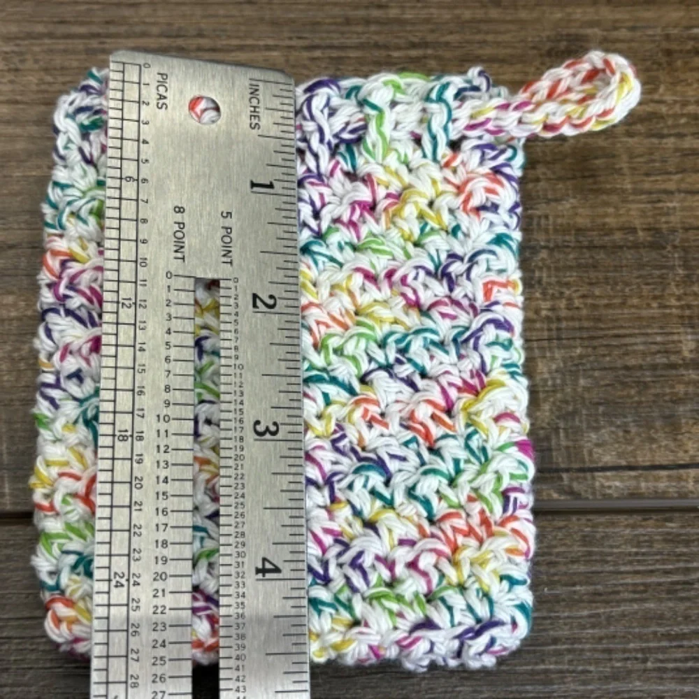 Crochet Bar Soap Saver Pouch Bag Cotton Handcrafted Exfoliating Drawstring‎ Knit
